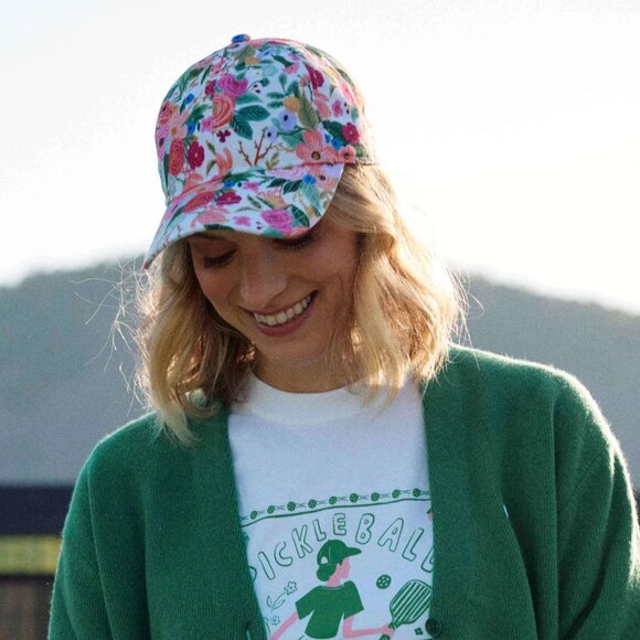 Rifle Paper Company NWT Garden Party Floral Baseball Cap - Picture 2 of 8